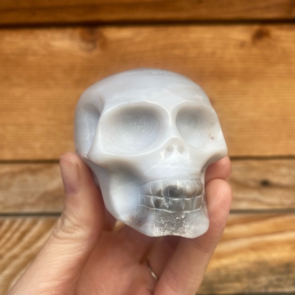 Howlite Crystal Skull, Realistic, Crystal Healing - Picture 1 of 4